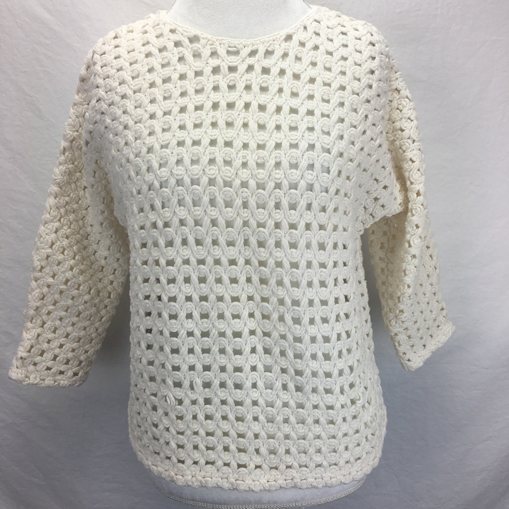 CHICO'S ivory chunky pullover sweater (SZ 1 Chico’s = conventional SZ 8)